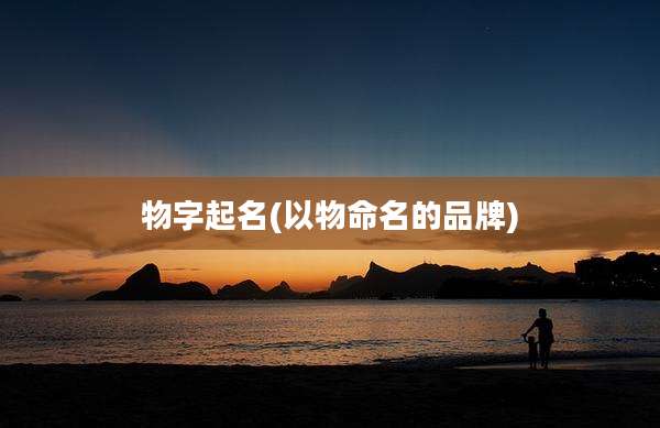 物字起名(以物命名的品牌)
