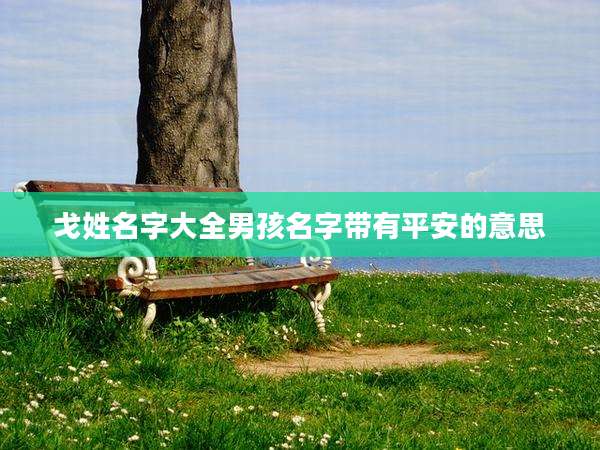 戈姓名字大全男孩名字带有平安的意思
