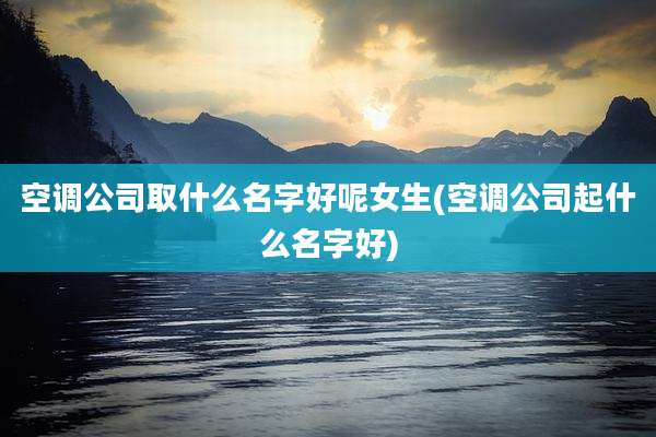 空调公司取什么名字好呢女生(空调公司起什么名字好)