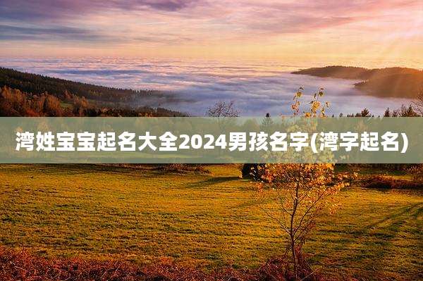 湾姓宝宝起名大全2024男孩名字(湾字起名)