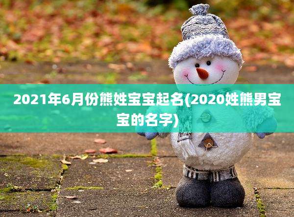 2021年6月份熊姓宝宝起名(2020姓熊男宝宝的名字)