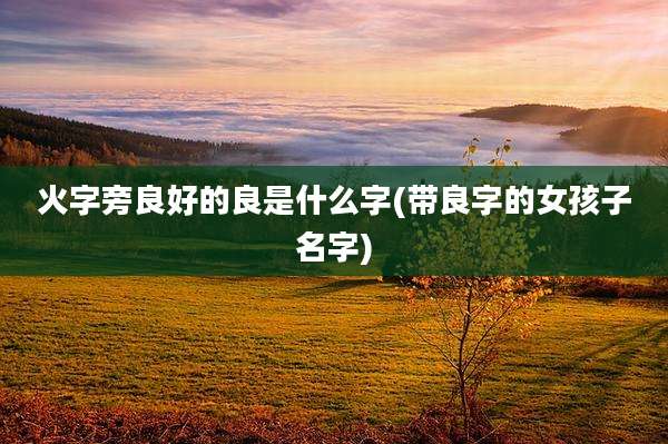 火字旁良好的良是什么字(带良字的女孩子名字)