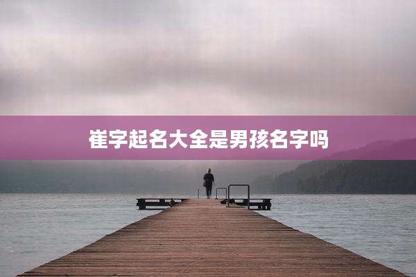 崔字起名大全是男孩名字吗
