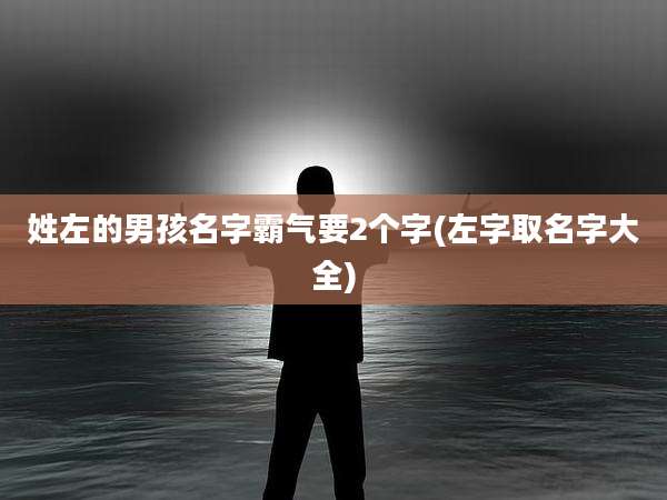 姓左的男孩名字霸气要2个字(左字取名字大全)