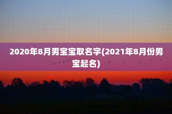 2020年8月男宝宝取名字(2021年8月份男宝起名)