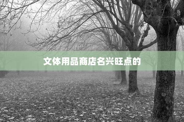 文体用品商店名兴旺点的