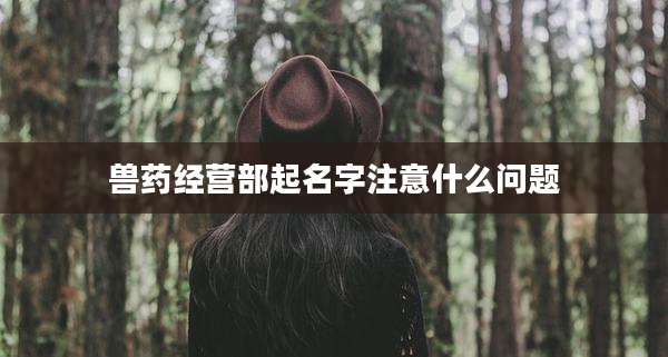 兽药经营部起名字注意什么问题