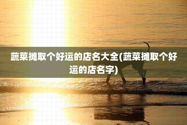 蔬菜摊取个好运的店名大全(蔬菜摊取个好运的店名字)