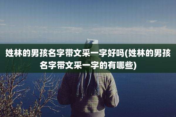 姓林的男孩名字带文采一字好吗(姓林的男孩名字带文采一字的有哪些)