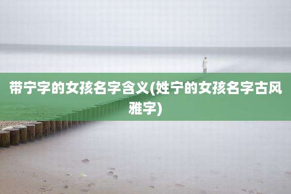 带宁字的女孩名字含义(姓宁的女孩名字古风雅字)