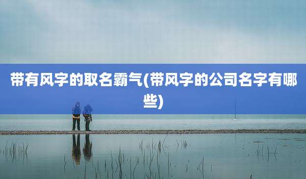 带有风字的取名霸气(带风字的公司名字有哪些)
