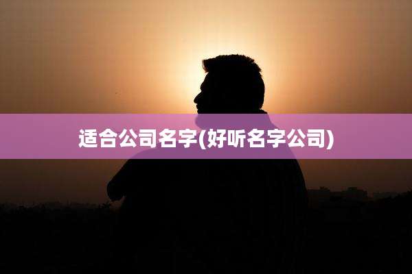 适合公司名字(好听名字公司)