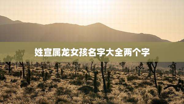 姓宣属龙女孩名字大全两个字