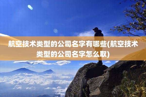 航空技术类型的公司名字有哪些(航空技术类型的公司名字怎么取)