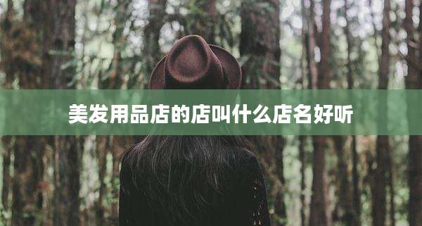 美发用品店的店叫什么店名好听