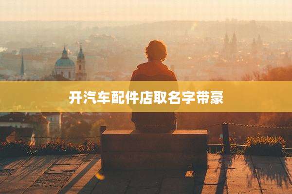 开汽车配件店取名字带豪
