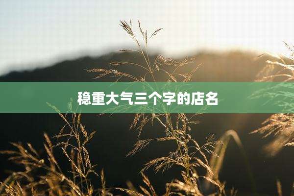 稳重大气三个字的店名