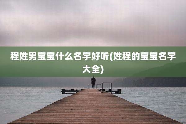 程姓男宝宝什么名字好听(姓程的宝宝名字大全)