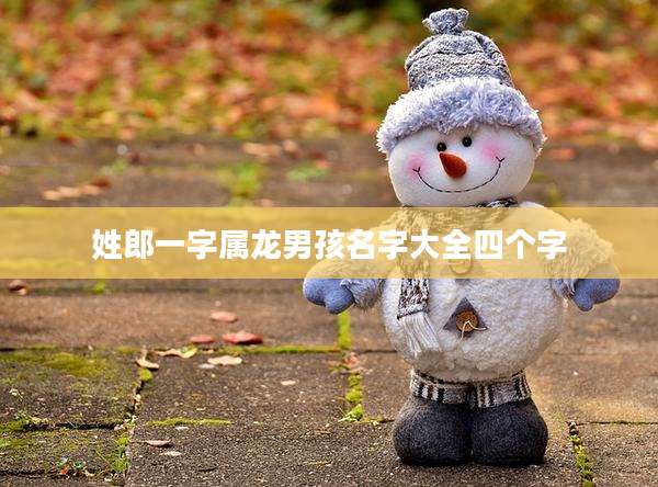 姓郎一字属龙男孩名字大全四个字