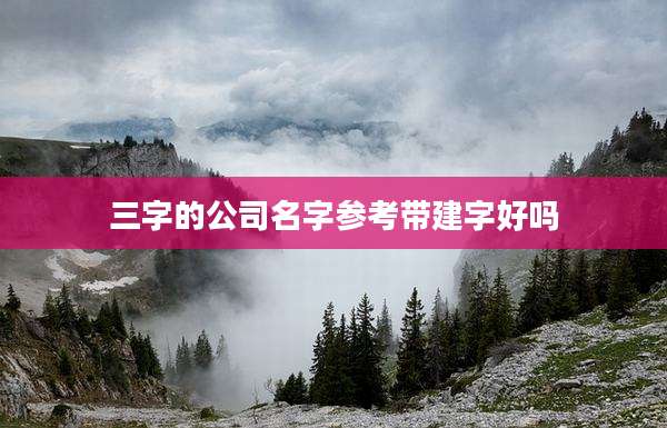 三字的公司名字参考带建字好吗