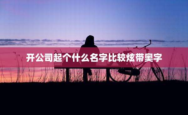 开公司起个什么名字比较炫带奥字