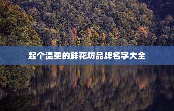 起个温柔的鲜花坊品牌名字大全