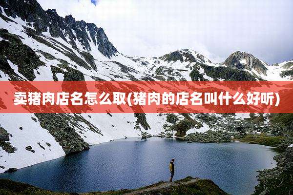 卖猪肉店名怎么取(猪肉的店名叫什么好听)