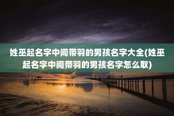 姓巫起名字中间带羽的男孩名字大全(姓巫起名字中间带羽的男孩名字怎么取)