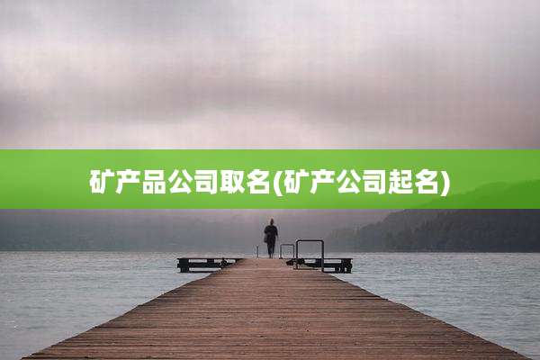 矿产品公司取名(矿产公司起名)