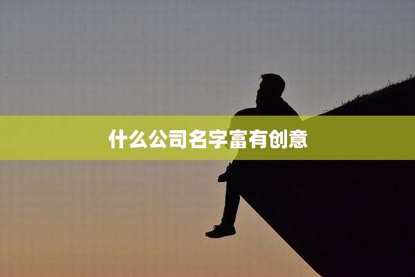 什么公司名字富有创意