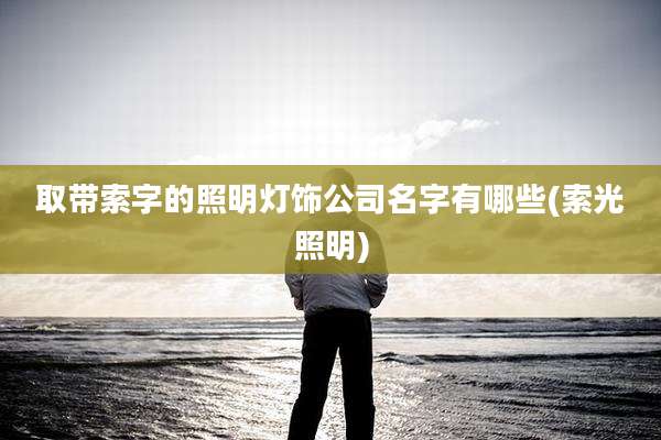 取带索字的照明灯饰公司名字有哪些(索光照明)