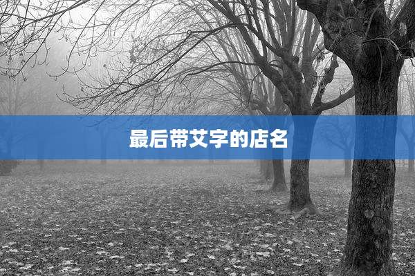 最后带艾字的店名