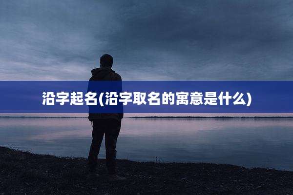 沿字起名(沿字取名的寓意是什么)