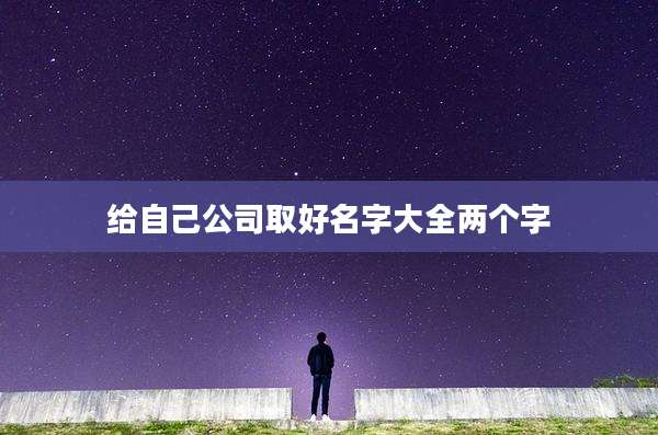 给自己公司取好名字大全两个字