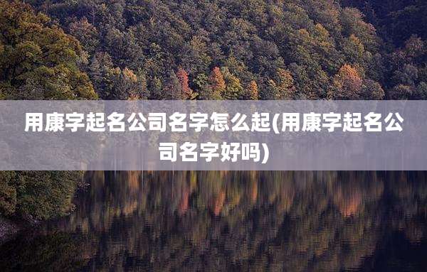 用康字起名公司名字怎么起(用康字起名公司名字好吗)