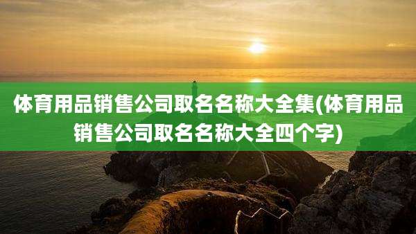 体育用品销售公司取名名称大全集(体育用品销售公司取名名称大全四个字)