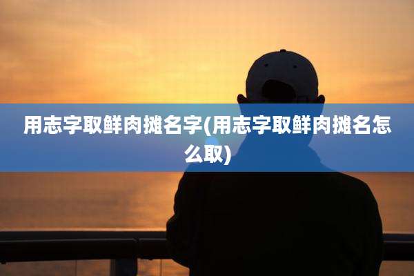 用志字取鲜肉摊名字(用志字取鲜肉摊名怎么取)