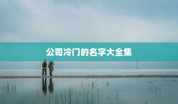 公司冷门的名字大全集
