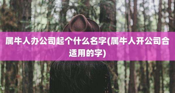 属牛人办公司起个什么名字(属牛人开公司合适用的字)