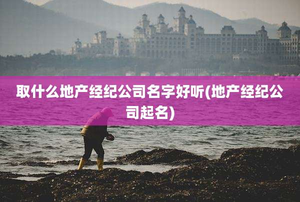 取什么地产经纪公司名字好听(地产经纪公司起名)