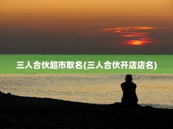 三人合伙超市取名(三人合伙开店店名)