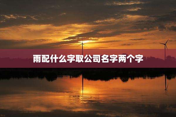 雨配什么字取公司名字两个字