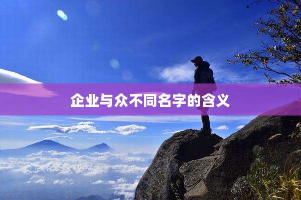 企业与众不同名字的含义
