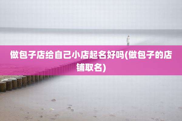 做包子店给自己小店起名好吗(做包子的店铺取名)