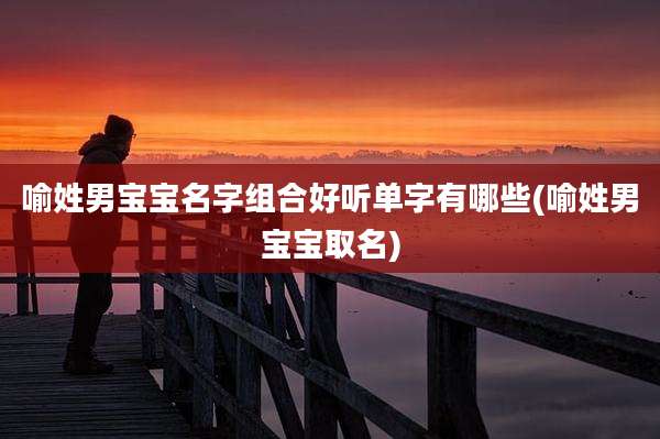 喻姓男宝宝名字组合好听单字有哪些(喻姓男宝宝取名)