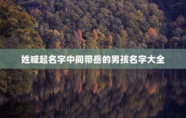 姓臧起名字中间带岳的男孩名字大全