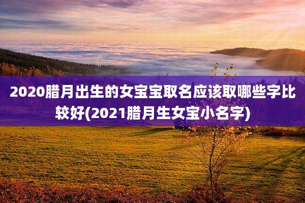 2020腊月出生的女宝宝取名应该取哪些字比较好(2021腊月生女宝小名字)