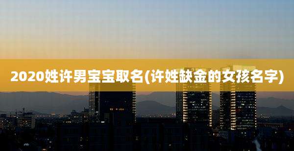 2020姓许男宝宝取名(许姓缺金的女孩名字)