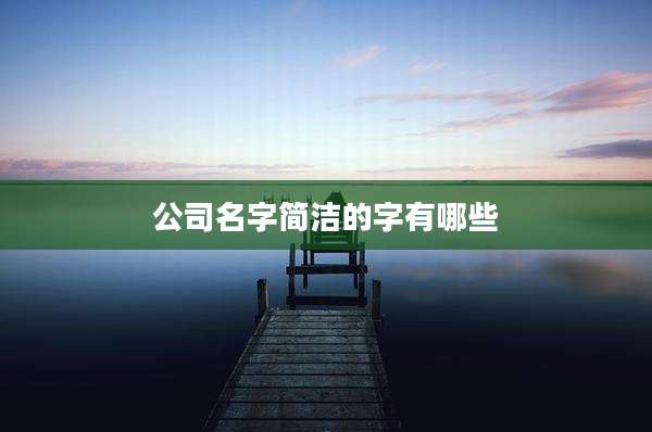 公司名字简洁的字有哪些