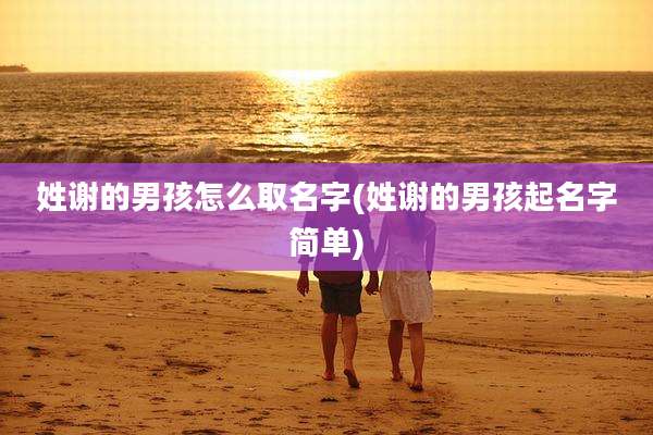 姓谢的男孩怎么取名字(姓谢的男孩起名字简单)